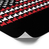 Scottie 4. Juli Dog Paw Print Poster (Ecke)