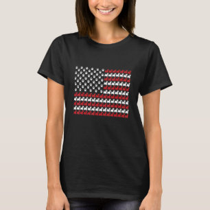 Scottie 4. Juli Dog Paw Print T-Shirt