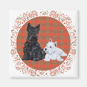 Scottie Adult & Westie Puppy Magnet (Vorne)