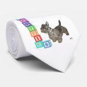 Scottie Alphabet Blocks Krawatte (Gerollt)