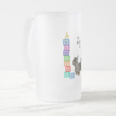 Scottie Alphabet Blocks Mattglas Bierglas (Vorderseite Links)