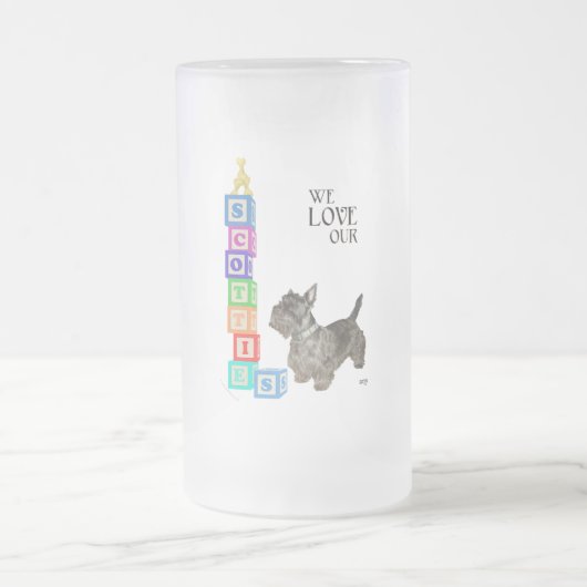Scottie Alphabet Blocks Mattglas Bierglas (Mittel)