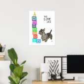 Scottie Alphabet Blocks Poster (Heimbüro)