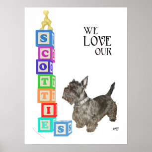 Scottie Alphabetwürfel Poster