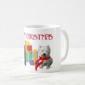 Scottie and Westie Merry Christmas Kaffeetasse (VorderseiteRechts)
