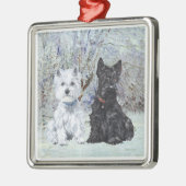 Scottie and Westie Ornament (Links)
