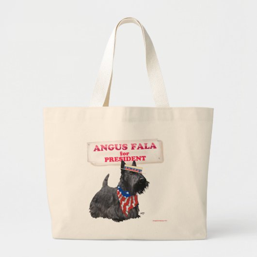 Scottie Angus Fala für Präsident Jumbo Stoffbeutel (Vorne)