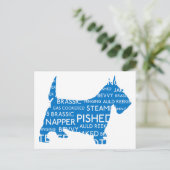 scottie Auld Reekie Scottish Slang.png Postkarte (Stehend Vorderseite)