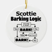 Scottie Barking Logic Keramik Ornament (Vorne)