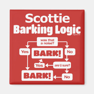 Scottie Barking Logic Magnet
