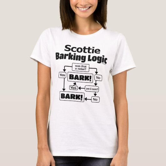 Scottie Barking Logic T-Shirt (Vorderseite)