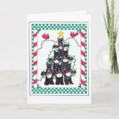 SCOTTIE-BAUM FEIERTAGSKARTE (Vorderseite)