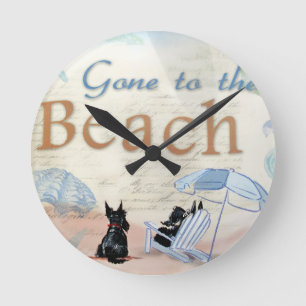 Scottie Beach Runde Wanduhr
