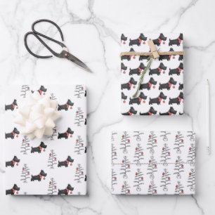 Scottie Christmas Geschenkpapier Set
