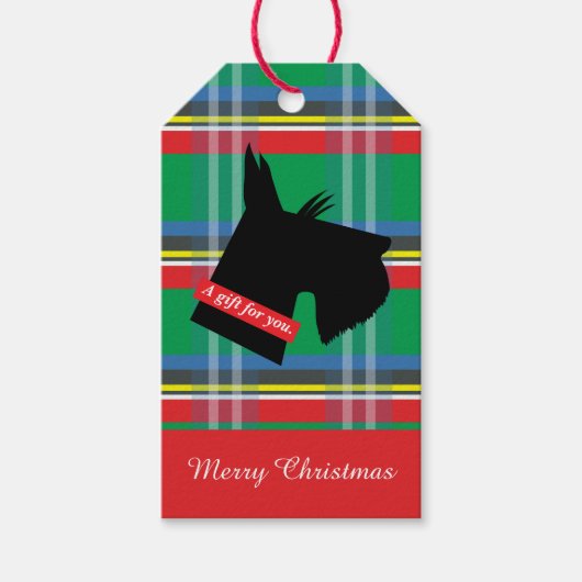 Scottie Christmas Gift Tags Geschenkanhänger (Vorderseite)
