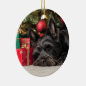 Scottie Christmas Keramik Ornament (Rechts)