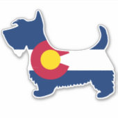 Scottie Colorado Flag Aufkleber (Vorderseite)