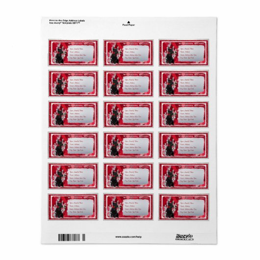 Scottie Customizable Return Address Label Adressaufkleber (Vorne)