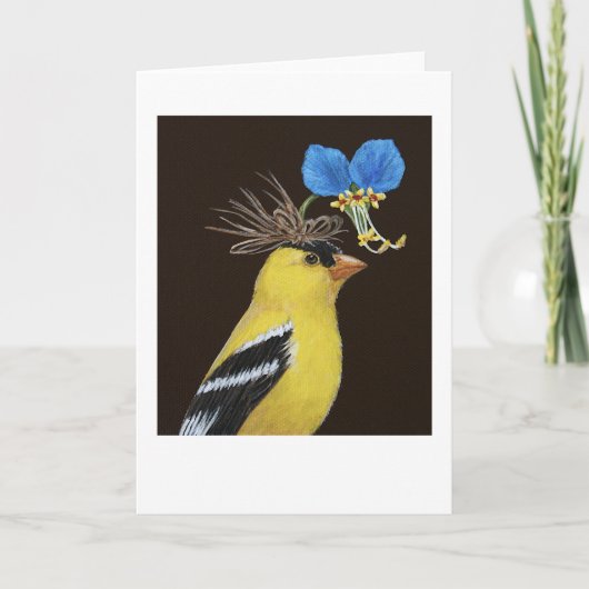 Scottie die Goldfinch-Grußkarte Karte (Vorderseite)