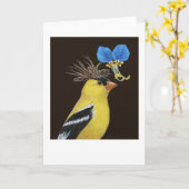 Scottie die Goldfinch-Grußkarte Karte (Gelbe Blume)