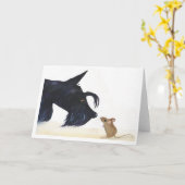 Scottie Dog and Mouse Karte (Gelbe Blume)