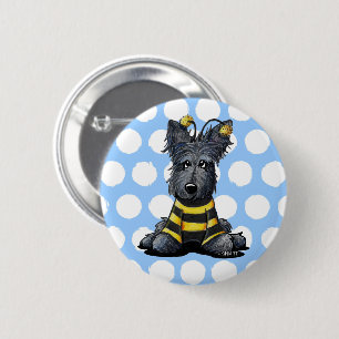 Scottie Dog Bee Button
