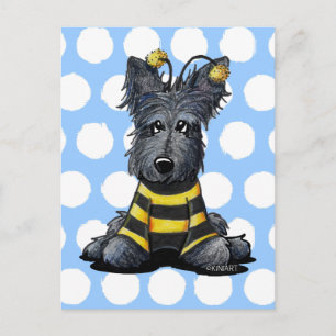 Scottie Dog Bee Postkarte