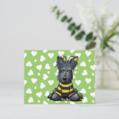 Scottie Dog Bee Postkarte (Stehend Vorderseite)