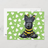 Scottie Dog Bee Postkarte (Vorne/Hinten)
