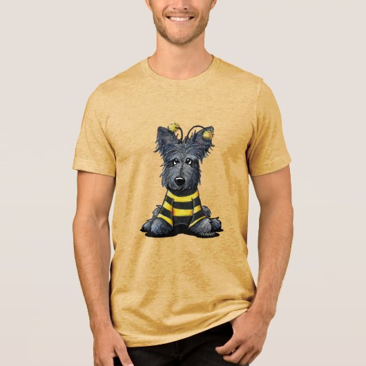 Scottie Dog Bee Tri-Blend Shirt (Vorderseite)