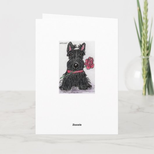 Scottie Dog Birthday Card Freundin Ehefrau Karte (Rückseite)