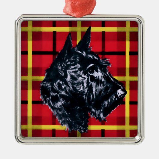 Scottie Dog, Black Scottish Terrier Ornament (Vorne)