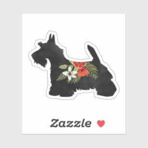 Scottie Dog Breed Boho Silhouette Aufkleber