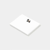 Scottie Dog Breed Boho Silhouette Post-it Klebezettel (angewinkelt)