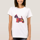 Scottie Dog Breed Geo Silhouette Multi T-Shirt (Vorderseite)