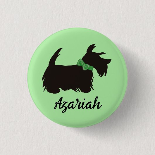 Scottie dog Button, Schottischer Terrier Button (Vorderseite)