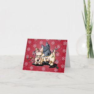 Scottie Dog Christmas Card Feiertagskarte