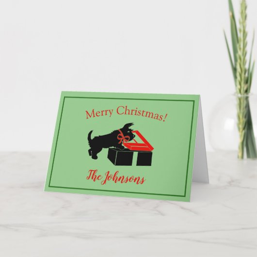 Scottie Dog Christmas Cards Leere Inside Terrier Karte (Vorderseite)