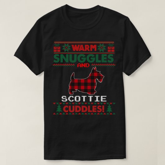 Scottie Dog Christmas Pajama Ugly Christmas Sweet T-Shirt (Design vorne)
