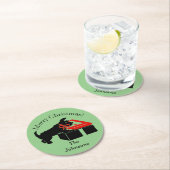 Scottie Dog Christmas Paper Party Drink Coasters Runder Pappuntersetzer (Vor Ort)