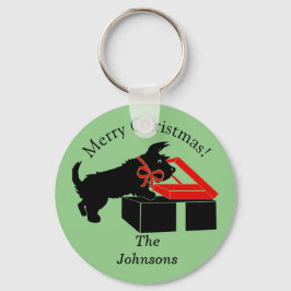 Scottie Dog Christmas Personalisiert Key Chain Schlüsselanhänger