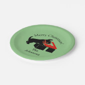 Scottie Dog Christmas Personalisiert Paper Tellers Pappteller (Schrägansicht)