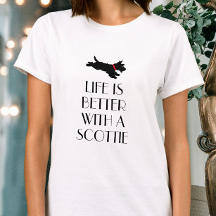 Scottie Dog Custom Text T - Shirt