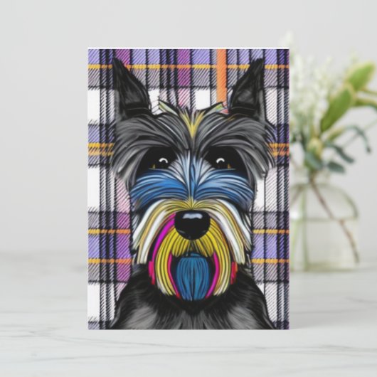 Scottie Dog Dankeskarte (Stehend Vorderseite)