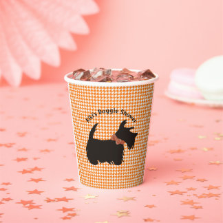 Scottie dog Dog Duschköpfe Teller, neuer Hundebesi Pappbecher