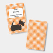 Scottie dog Dog Name Abzeichen, name tag Ausweis (Vorder- & Rückseite)