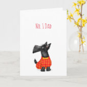 Scottie dog Father's Day Card Karte (Gelbe Blume)