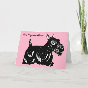 Scottie Dog For My Sweetheart Valentine's Day Card Feiertagskarte