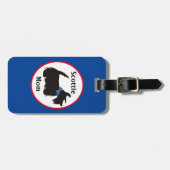 Scottie dog Gepäckanhänger, Scottie Mom Gepäck Gepäckanhänger (Vorderseite horizontal)