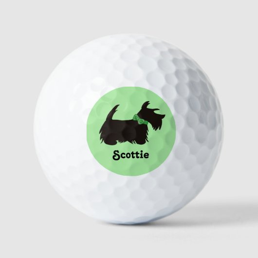 Scottie dog Golf Balls, Scottish Terrier Dog Golfball (Vorderseite)